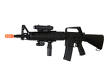 Well M16A3 Spring Rifle w/Laser, Flashlight, and Vertical Grip Airsoft Gun
