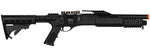 M180C1 Spring Shotgun Ris W/ 4 Bullet Shells, Shell Holder, Retractable Le Stock