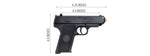 Ukarms M333B Airsoft Spring Pistol (Black)