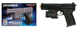 Ukarms M555Af Spring Pistol W/ Laser And Flashlight (Black)