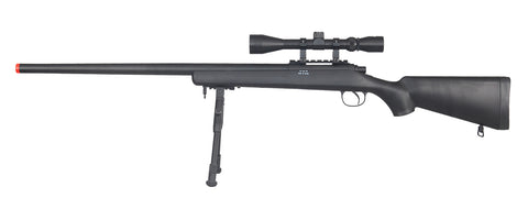 Uk Arms Airsoft Vsr-10 Bolt Action Rifle W/ Scope & Bipod - Black