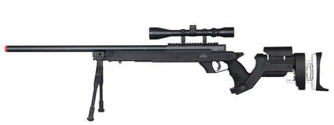 Wellfire SR-22 Bolt Action Type 22 Sniper Rifle W/ Scope & Bipod - BLK