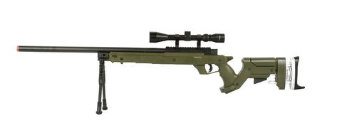 Wellfire SR22 Bolt Action Type 22 Sniper Rifle W/ Scope & Bipod - OD