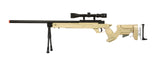 Wellfire SR22 Bolt Action Type 22 Sniper Rifle W/ Scope & Bipod - Tan