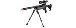 Wellfire MB06 Airsoft Bolt Action Sniper Rifle W/ Scope And Bipod - Black