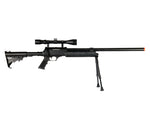 Wellfire MB06 Airsoft Bolt Action Sniper Rifle W/ Scope And Bipod - Black