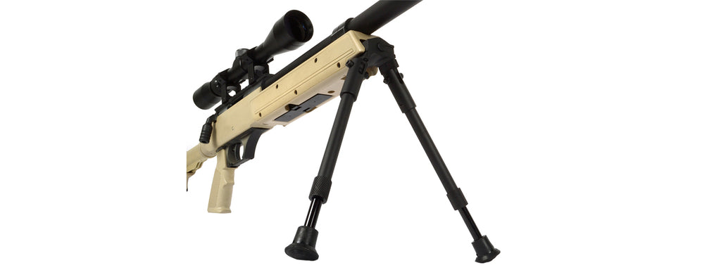 WELL MB06D ASR SR2 M187 Airsoft Bolt Action Sniper Rifle With Scope and  Bipod