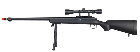 Well Mb07Bab Vsr-10 Bolt Action Rifle W/Fluted Barrel, Scope & Bipod (Color: Black)