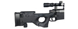 Well Mb08Bab L96 Awp Bolt Action Rifle W/Folding Stock Bipod & Scope (Color: Black)