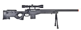 Well Airsoft Gun L96 Aws Bolt Action Rifle W/ Bipod And Scope - Black Airsoft Gun