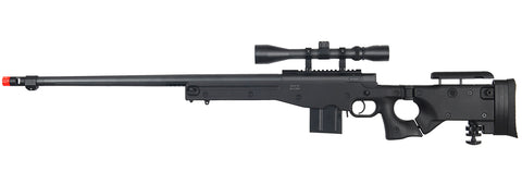 Well Airsoft MK96 Bolt Action Rifle W/ Barrel & Duplex Scope - Black