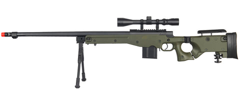 Well MB4403GAB Bolt Action Rifle w/Fluted Barrel, Scope & Bipod (COLOR: OD GREEN)