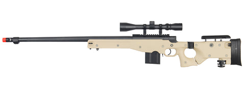 Well MB4403TA Bolt Action Rifle w/Fluted Barrel & Scope (COLOR: TAN)