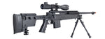 WellFire MB4407 Bolt Action Airsoft Sniper Rifle w/ Scope & Bipod (Black)
