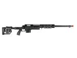 Well Airsoft Mb4411 Bolt Action Sniper Rifle W/ Fluted Barrel - Black