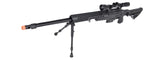 WellFire MB4418-1 Bolt Action Airsoft Sniper Rifle w/ Scope & Bipod (BLACK)