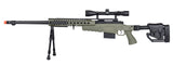 WellFire MB4418-2 Bolt Action Airsoft Sniper Rifle w/ Scope & Bipod (OD GREEN)