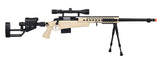 WellFire MB4418-2 Bolt Action Airsoft Sniper Rifle w/ Scope & Bipod (TAN)