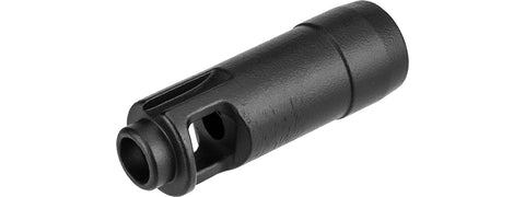WellFire AK74 Airsoft Muzzle Brake w/ 22mm to 14mm Adapter (BLACK)