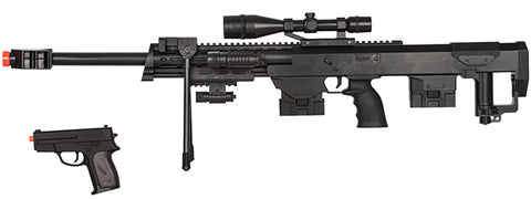 Airsoft Gun & Rifle UK Arms P1050 Spring Rifle Flashlight and Bonus P211 Spring Pistol