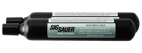Sig Sauer 90g CO2 Cylinders for Airgun, Paintball, Airsoft (Pack of 2)