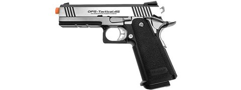 Tokyo Marui Dual Stainless Hi-Capa Custom Gas Blowback Airsoft Pistol (Silver)