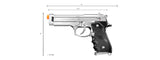 Tokyo Marui M92F Chrome Stainless Finishing Airsoft Gas Blowback Pistol (Color: Chrome)