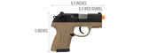WE Tech Bulldog Compact Full Metal Gas Blowback Airsoft Pistol (Tan)
