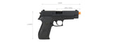 We Tech F226 Gas Blowback Airsoft Pistol Black