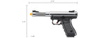 We-Tech Galaxy Select Fire Premium S Gas Blowback Pistol Silver