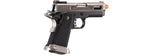 WE-Tech Hi-Capa 3.8 Full Auto Velociraptor Gas Blowback Pistol (Color: Black / Silver)