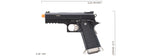 WE-Tech Hi-Capa 4.3 Allosaurus Gas Blowback Pistol (Color: Black)