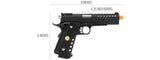 We Tech 1911 5.1 Hi-Capa Hyper Speed "Skeletor" Gas Blowback Airsoft Pistol (Black)