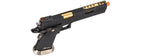 WE-Tech Hi-Capa 6" IREX Competition Full Auto Gas Blowback Airsoft Pistol (Black / Gold Barrel)