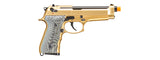 We-Tech New System M92 Eagle Full Auto Airsoft Gas Blowback Pistol (Color: Gold)