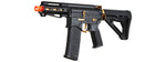 Zion Arms R15 Mod 1 Short Barrel Airsoft Rifle with Delta Stock Black & Gold