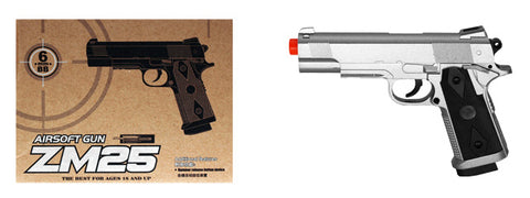 Airsoft Handgun CYMA Metal ZM25S M1911 Spring Pistol  Silver
